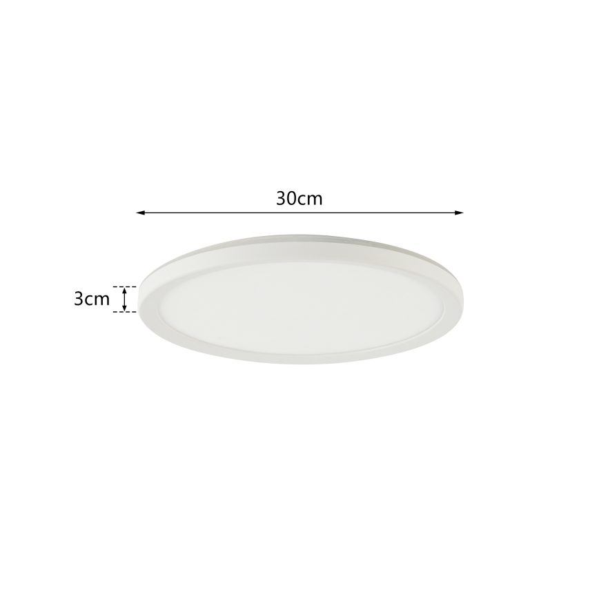 Brilagi - Plafonnier salle de bain ULTRA SLIM LED/18W/230V d. 30 cm blanc IP54
