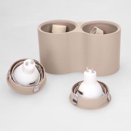 BRILAGI - Luminaire spot MIA DOUBLE 2xGU10/30W/230V beige