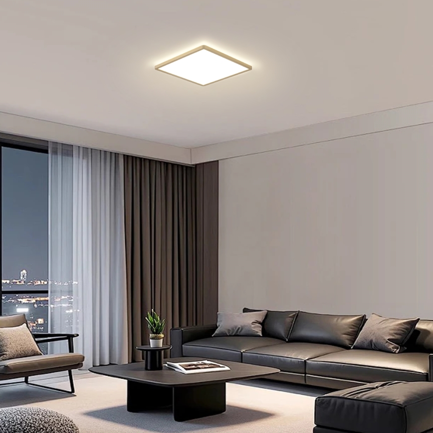 Brilagi - Plafonnier LED pour salle de bains ULTRA SLIM LED/18W/230V 30x30 cm doré IP54