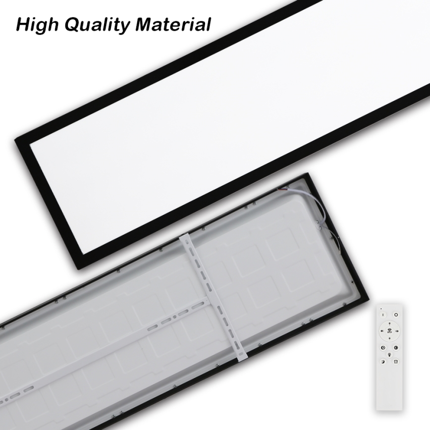 Brilagi - Plafonnier salle de bain à intensité variable FRAME SMART LED/50W/230V 30x120 cm 3000-6000K IP44 noir + télécommande