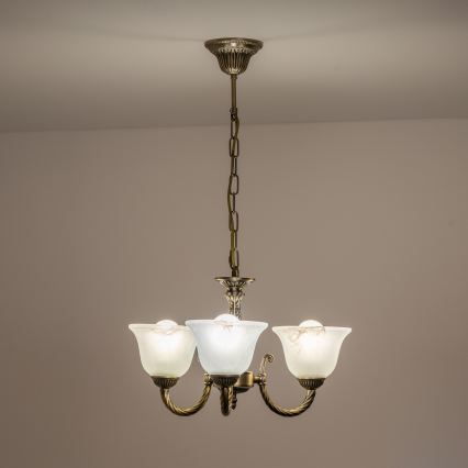 BRILAGI - Lustre à chaîne CLASSIC 3xE14/10W/230V laiton