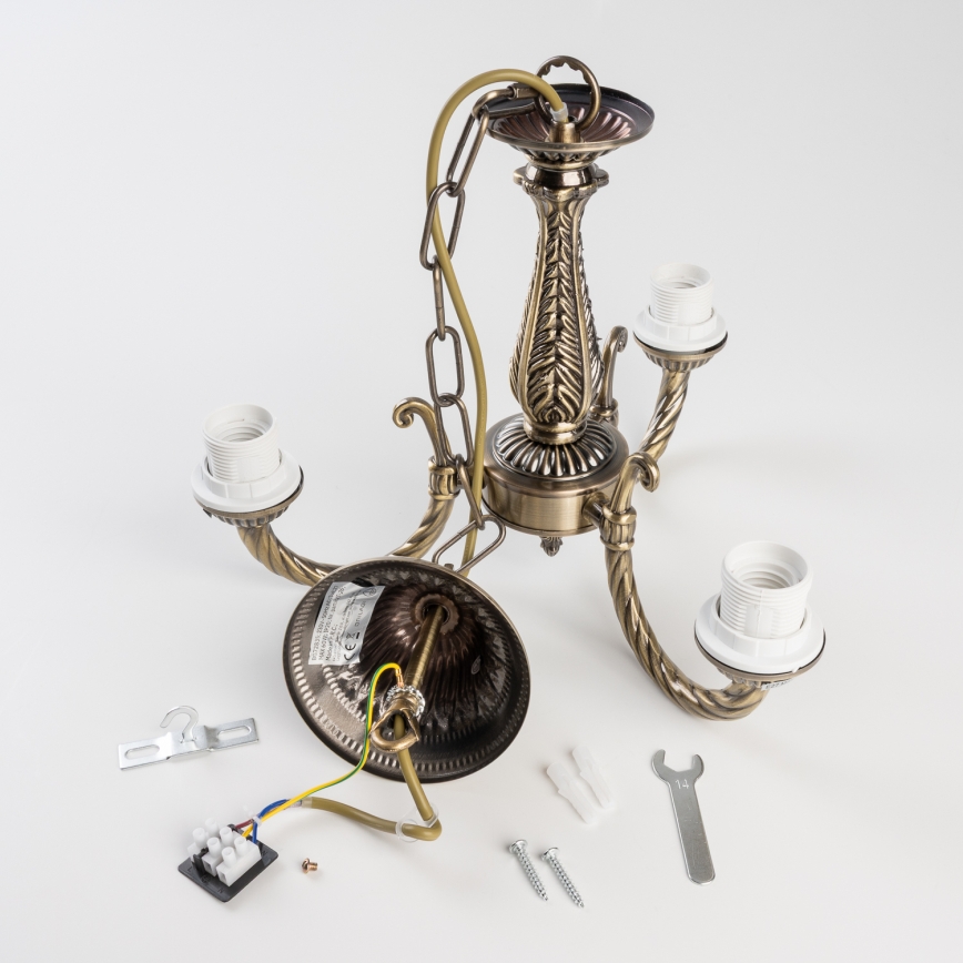 BRILAGI - Lustre à chaîne CLASSIC 3xE14/10W/230V laiton