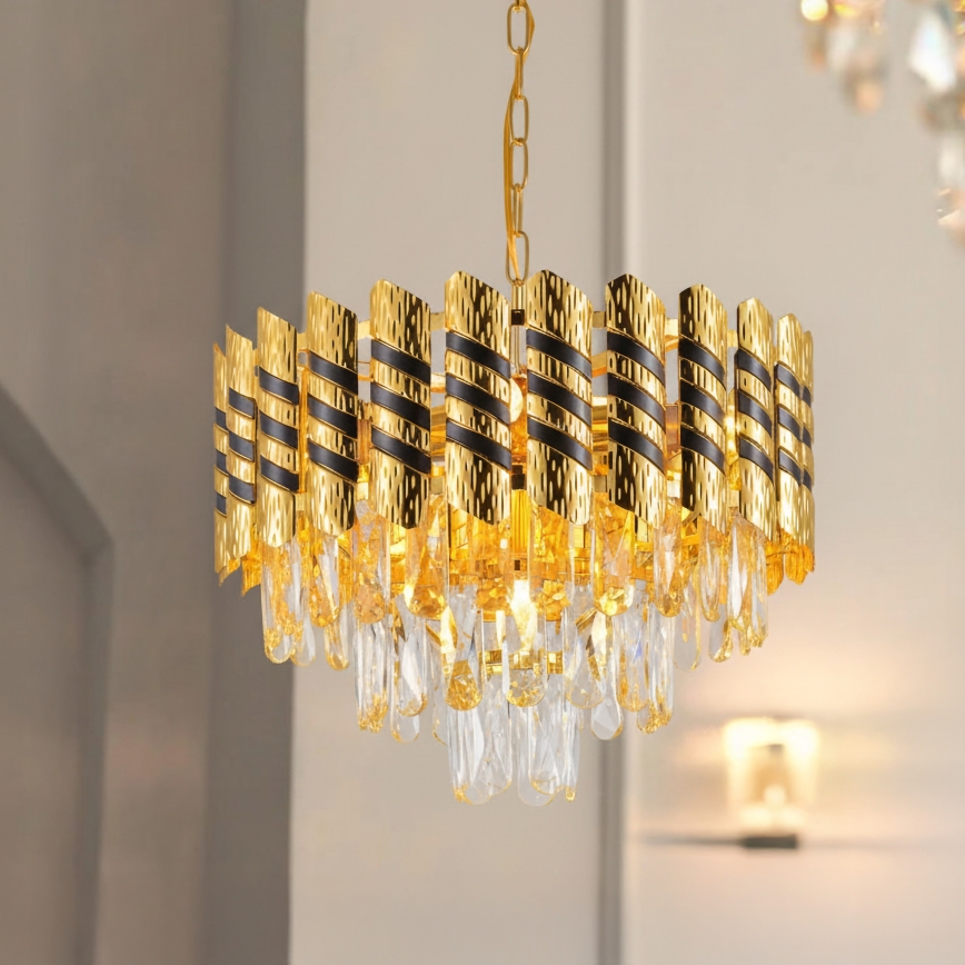 Brilagi - Lustre à chaîne CRISTAL 5xE14/40W/230V Ø 38 cm
