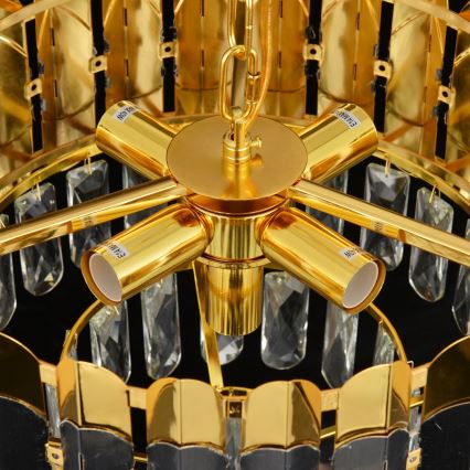 Brilagi - Lustre à chaîne CRISTAL 5xE14/40W/230V Ø 38 cm