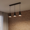 Brilagi - Lustre à chaîne PYRONIC 3xE27/40W/230V bronze patiné