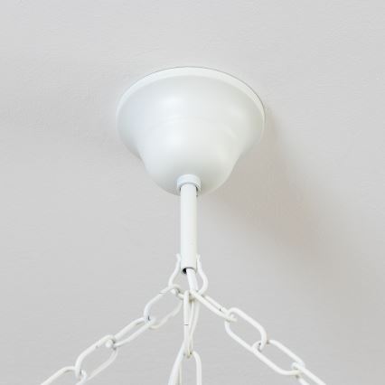 Brilagi - Lustre à chaîne QUEEN 6xE14/40W/230V hêtre/crème