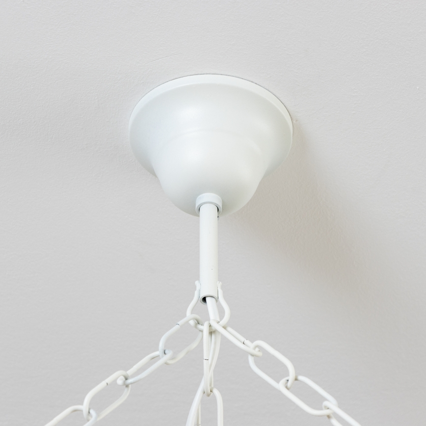 Brilagi - Lustre à chaîne QUEEN 6xE14/40W/230V hêtre/crème