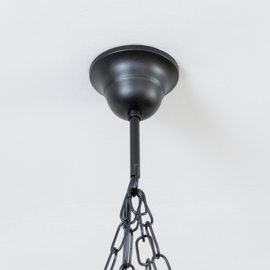 Brilagi - Lustre à chaîne TIMONA 4xE14/40W/230V Ø 50 cm hêtre/noyer