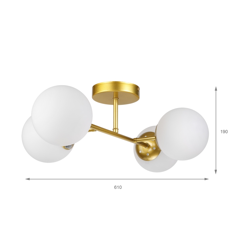 Brilagi - Lustre affleurant MALONY 4xE14/20W/230V doré