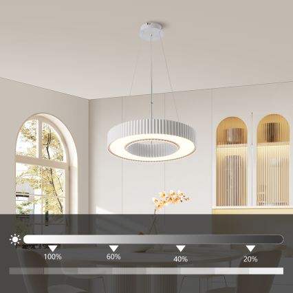 Brilagi - Suspension LED dimmable sur câble LUMIX LED/48W/230V 3000-6000K blanc Ø 50 cm + télécommande