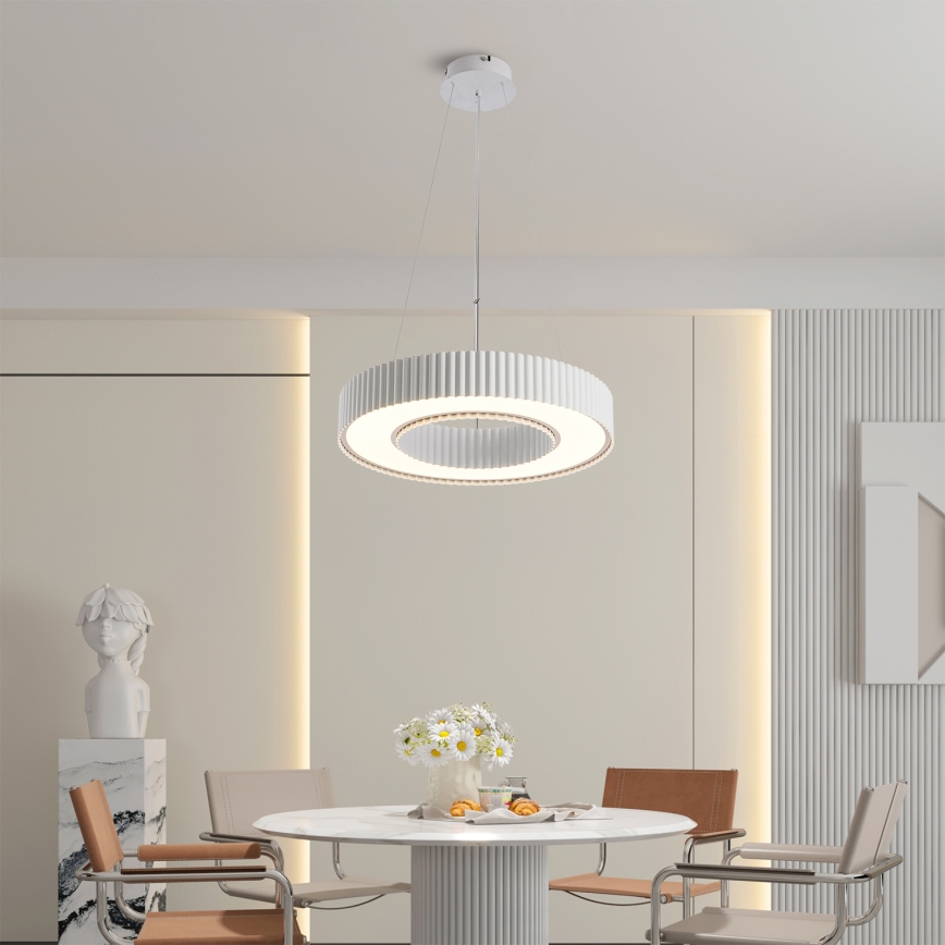 Brilagi - Suspension LED dimmable sur câble LUMIX LED/48W/230V 3000-6000K blanc Ø 50 cm + télécommande