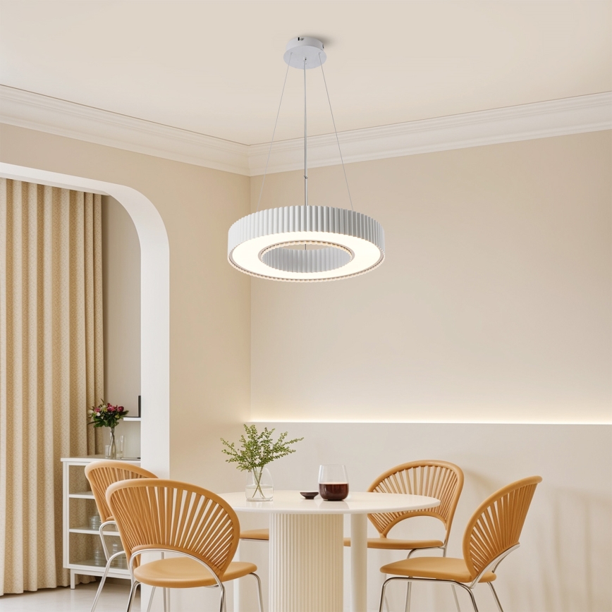Brilagi - Suspension LED dimmable sur câble LUMIX LED/48W/230V 3000-6000K blanc Ø 50 cm + télécommande