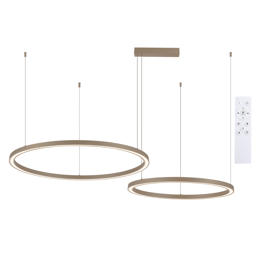 BRILAGI - Suspension LED dimmable sur câble PORTOFINO LED/98W/230V 3000-6000K beige + télécommande