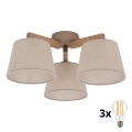BRILAGI - Lustre LED fixé au plafond LATTE SABIA 3xE27/15W/230V pin/beige