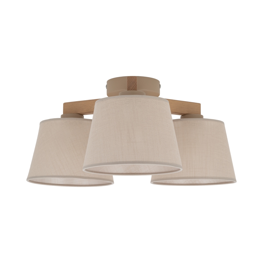 BRILAGI - Lustre LED fixé au plafond LATTE SABIA 3xE27/15W/230V pin/beige