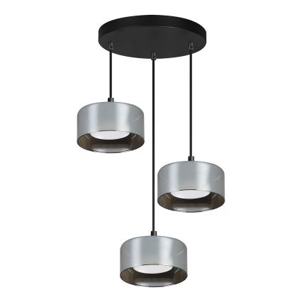 Brilagi - LED RGB+CCT Suspension dimmable sur câble AURA LUX 3xGX53/14W/230V 2700-6500K Wi-Fi Tuya noir/fumé