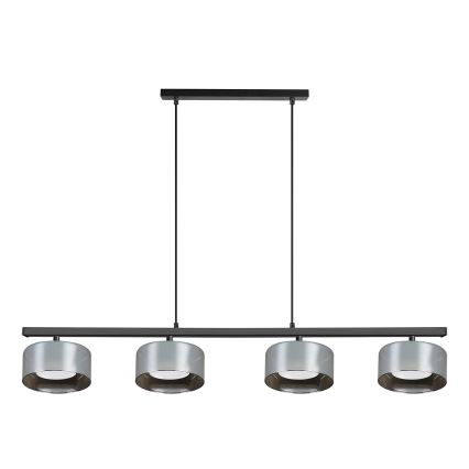 Brilagi - Suspension LED RGB+CCT dimmable sur câbles AURA LUX 4xGX53/14W/230V 2700-6500K Wi-Fi Tuya noir/fumé