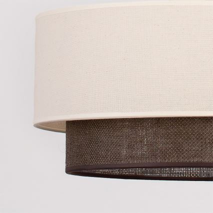 Brilagi - Lustre LED sur câble BOHO STYLE 1xE27/15W/230V Ø 40 cm crème/marron