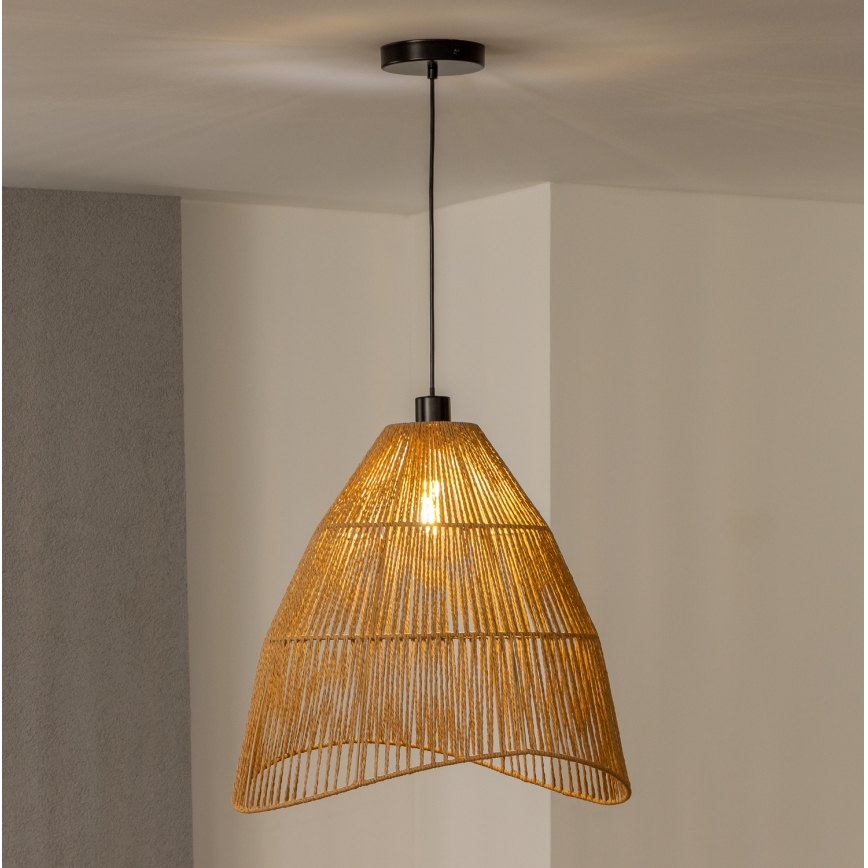 Brilagi - Lustre LED sur câble CERIA BOHO 1xE27/40W/230V Ø 50 cm marron