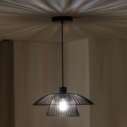 Brilagi - Lustre LED sur câble CERIA WIRE 1xE27/40W/230V Ø 38 cm noir