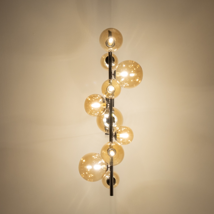 Brilagi - Lustre LED sur câble MILLA 10xG9/3W/230V chrome noir/doré