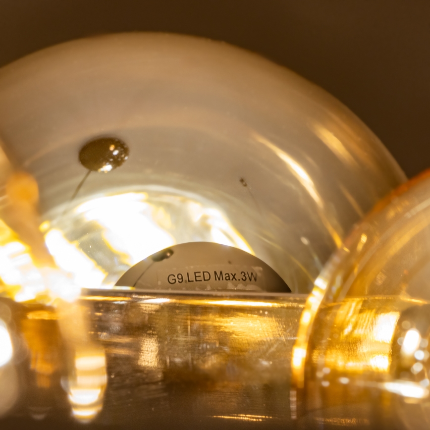 Brilagi - Lustre LED sur câble MILLA 15xG9/3W/230V chrome noir/doré