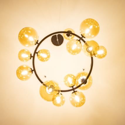 Brilagi - Lustre LED sur câble MILLA 15xG9/3W/230V chrome noir/doré