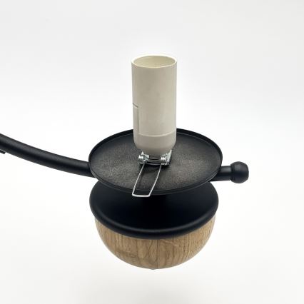 Brilagi - Lustre LED sur chaîne COTTAGE 3xE14/40W/230V chêne/noir/beige fumé