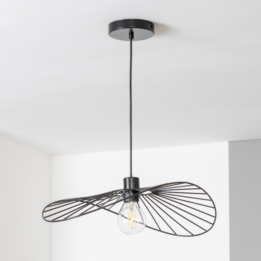 Brilagi - Lustre LED suspendu sur câble CERIA WIRE 1xE27/40W/230V 40x56 cm noir