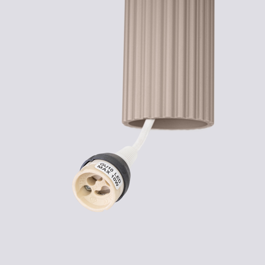 Brilagi - Lustre LED suspendu sur câble CRESTO 3xGU10/10W/230V taupe