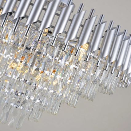BRILAGI - Lustre plafonnier ECLIPSE 12xE14/10W/230V Ø 78 cm argenté