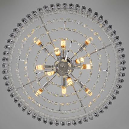 BRILAGI - Lustre plafonnier ECLIPSE 12xE14/10W/230V Ø 78 cm argenté