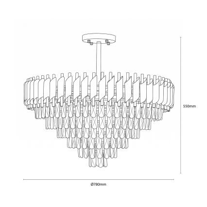 BRILAGI - Lustre plafonnier ECLIPSE 12xE14/10W/230V Ø 78 cm doré