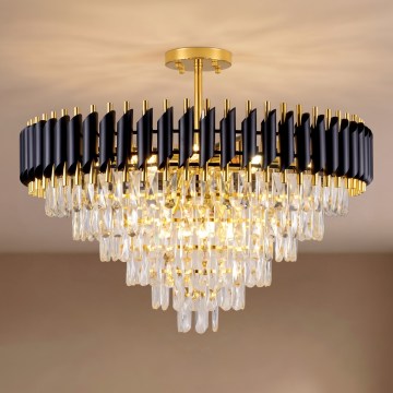 BRILAGI - Lustre plafonnier ECLIPSE 12xE14/10W/230V Ø 78 cm doré/noir
