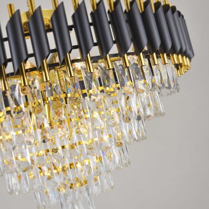BRILAGI - Lustre plafonnier ECLIPSE 12xE14/10W/230V Ø 78 cm doré/noir