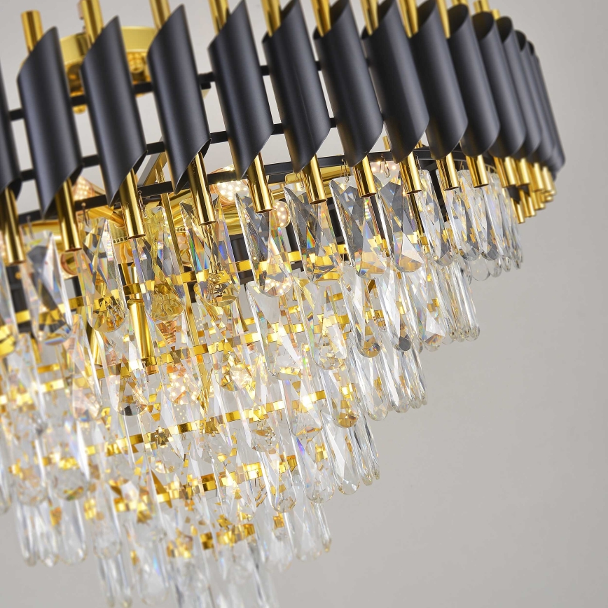 BRILAGI - Lustre plafonnier ECLIPSE 12xE14/10W/230V Ø 78 cm doré/noir