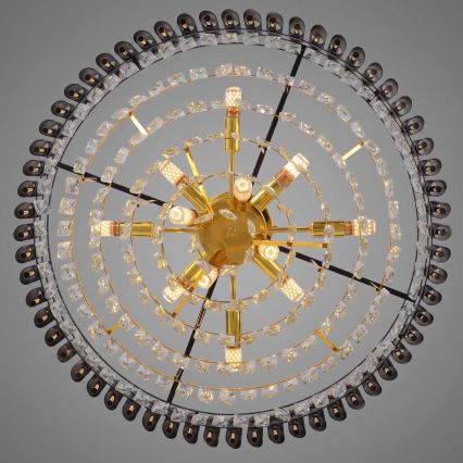 BRILAGI - Lustre plafonnier ECLIPSE 12xE14/10W/230V Ø 78 cm doré/noir