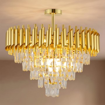 BRILAGI - Lustre plafonnier ECLIPSE 9xE14/10W/230V Ø 58 cm doré