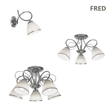 Brilagi - Lustre plafonnier FRED 3xE27/60W/230V Ø 59 cm chrome brillant
