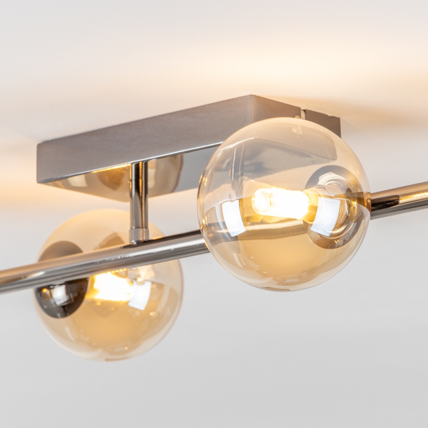 Brilagi - Lustre plafonnier LED MILLA 4x G9 3W 230V noir chromé/doré