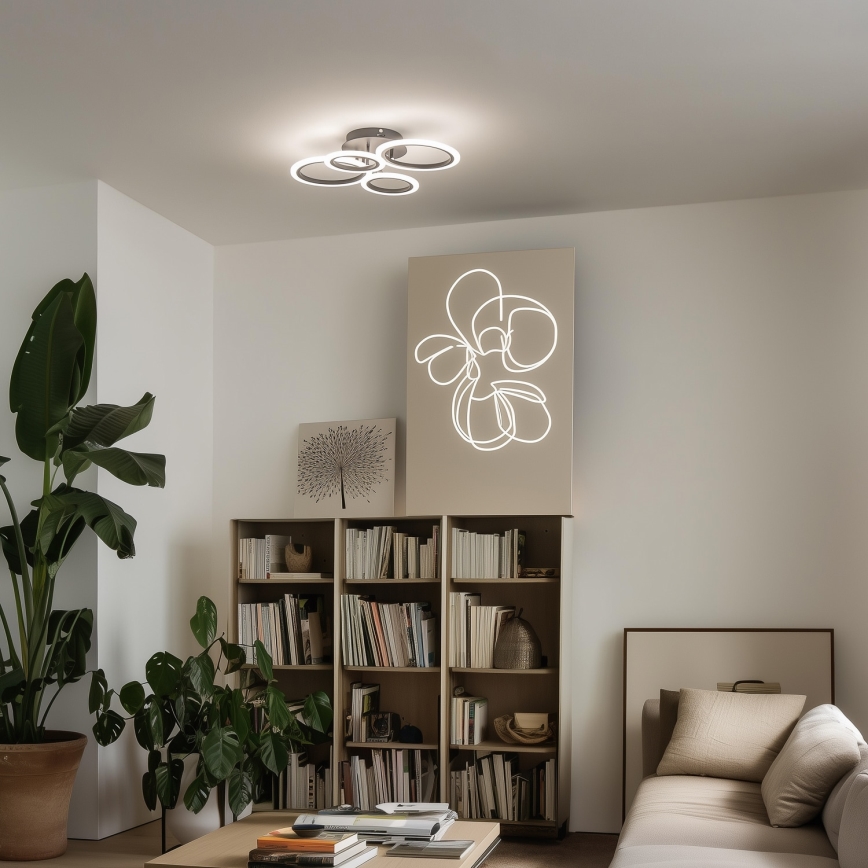 Brilagi - Plafonnier LED dimmable ORBITS LED/50W/230V 3000-6500K noir + télécommande