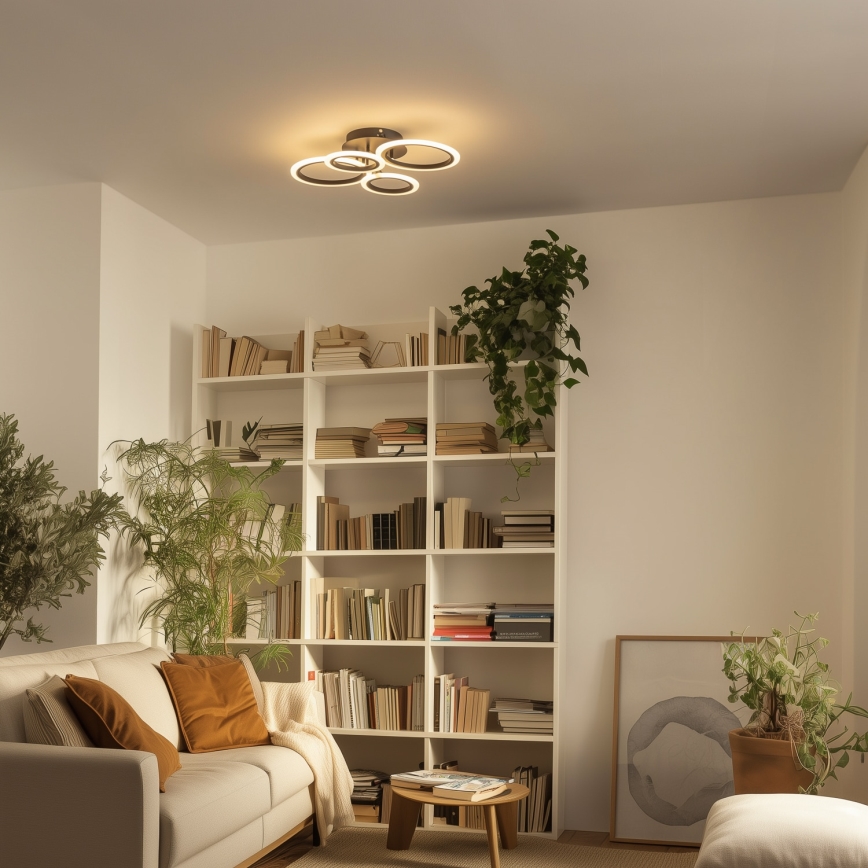 Brilagi - Plafonnier LED dimmable ORBITS LED/50W/230V 3000-6500K noir + télécommande