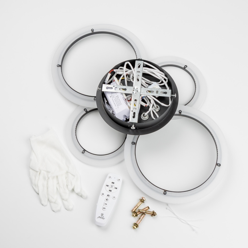 Brilagi - Plafonnier LED dimmable ORBITS LED/50W/230V 3000-6500K noir + télécommande