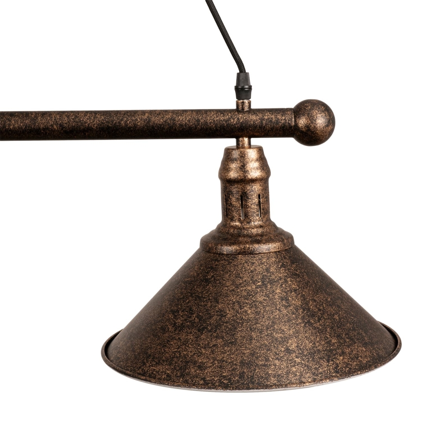 BRILAGI - Lustre sur câble FORGE 3xE27/60W/230V cuivre/patiné