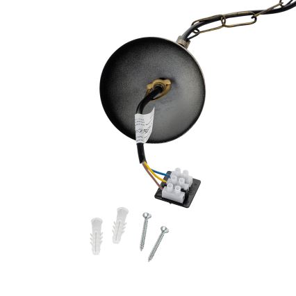 Brilagi - Lustre sur chaîne PYRONIC 1xE27/40W/230V Ø 32 cm bronze/patiné