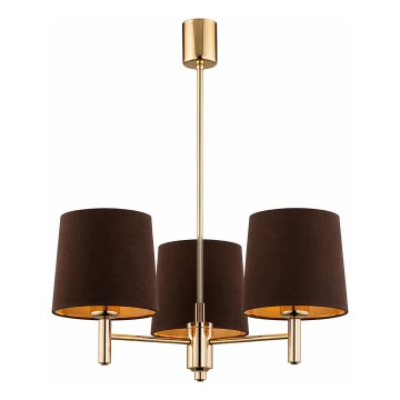 Brilagi - Lustre sur tige MONTE 3xE27/60W/230V brun/doré