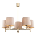Brilagi - Lustre sur tige MONTE 5xE27/60W/230V beige/doré