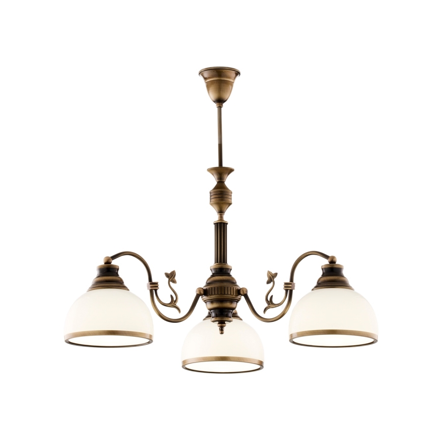Brilagi - Lustre sur tige TAURUS 3xE27/15W/230V Ø 70 cm bronze
