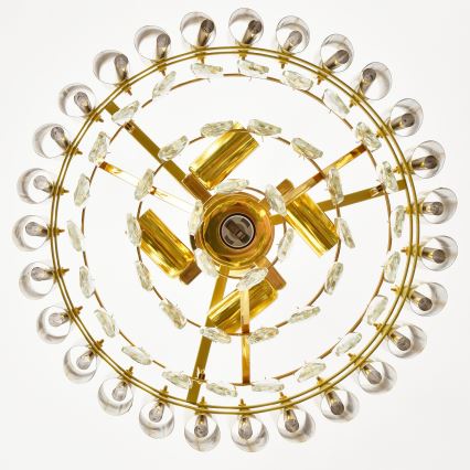 Brilagi - Lustre suspendu à chaîne ECLIPSE 5xE14/10W/230V Ø 38 cm doré