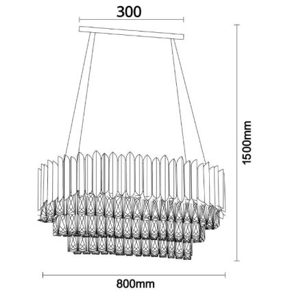 Brilagi - Lustre suspendu sur câble CARLOS 10xE14/40W/230V
